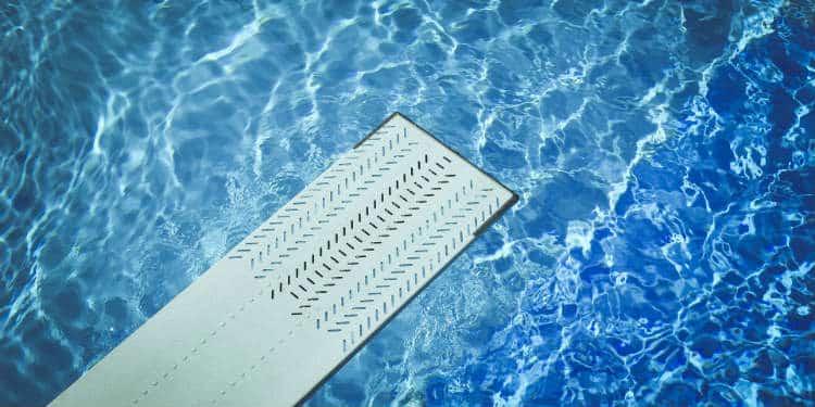 Diving Board Above Swimming Pool