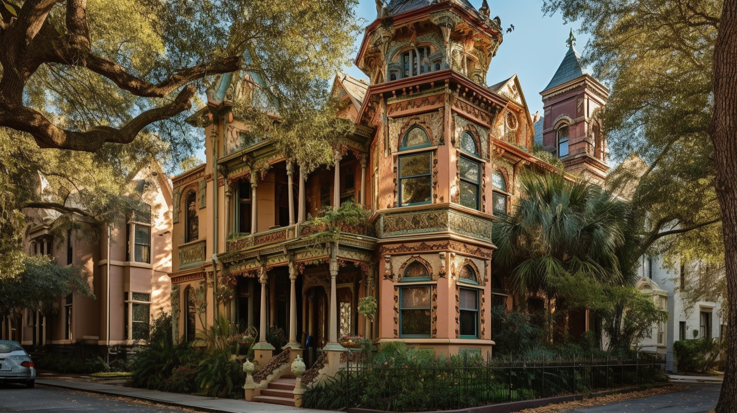 historic gingerbread house in victorian historic district in savannah, ga near sexual assault attorneys