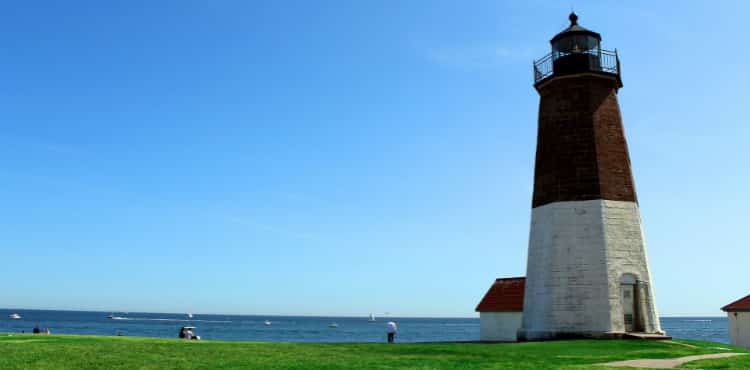 Point Judith Lighthouse In Rhode Island