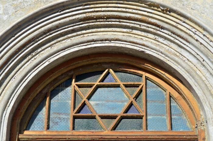 Star Of David On Jewish Synagogue Window