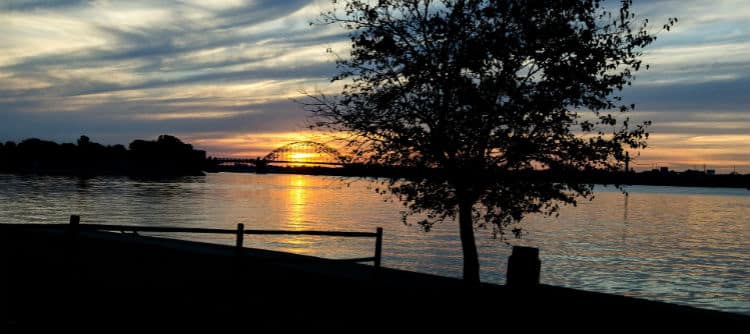 Sunset Over Delaware River
