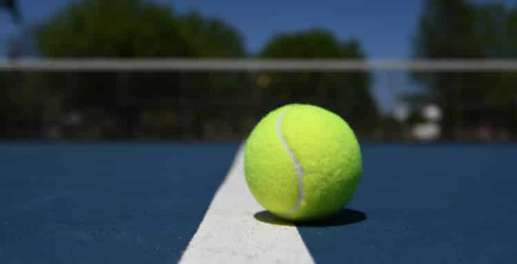 Tennis Ball On Hard Court