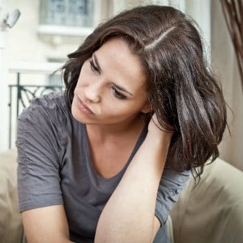 anxious young woman