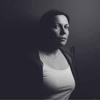 sad and pensive woman